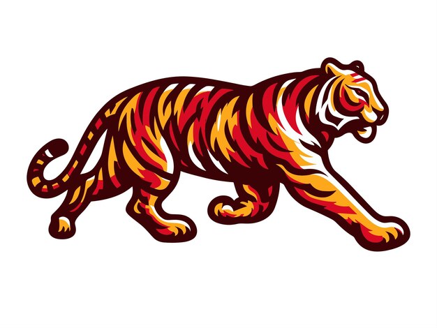 Vektor cool tiger illustrations-logo und vektor