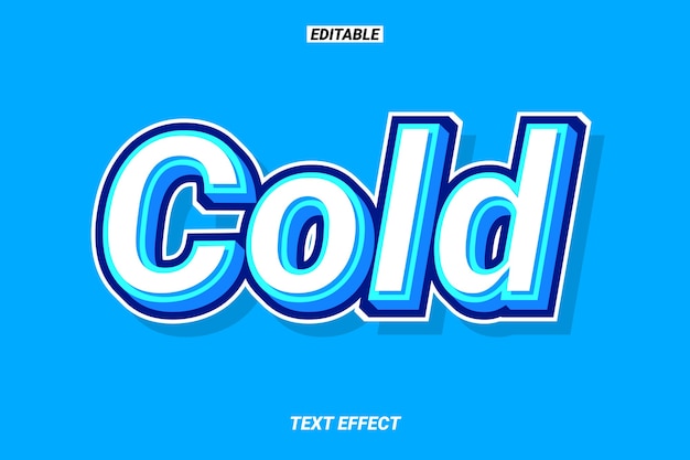 Vektor cooler 3d blauer texteffekt