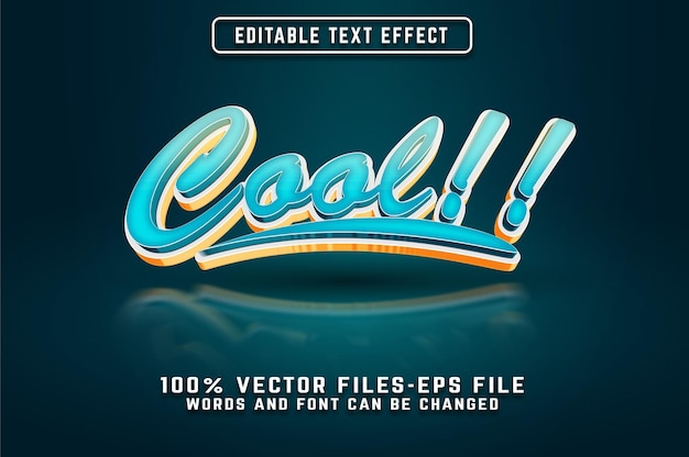 Cooler 3d-texteffekt premium-vektoren