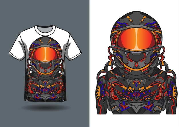 cooler Cyborg für T-Shirt-Design