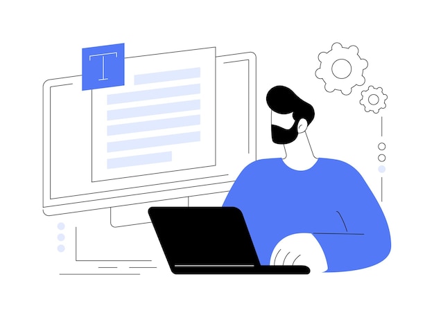 Copywriting abstrakte Konzeptvektorillustration