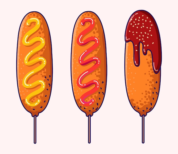 Corn dogs-vektor-illustration