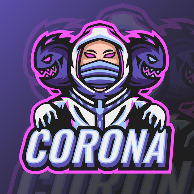 Corona-esport-logo-vorlagen