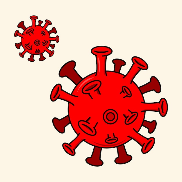 Corona-Virus-Krankheit-Vektor-Illustration im flachen Design