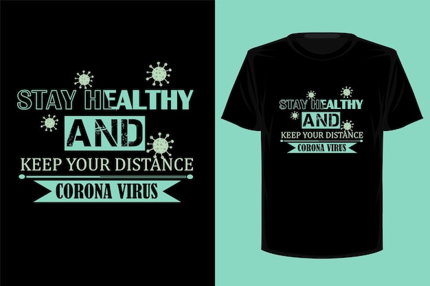 Vektor corona-virus retro-vintage-t-shirt-design