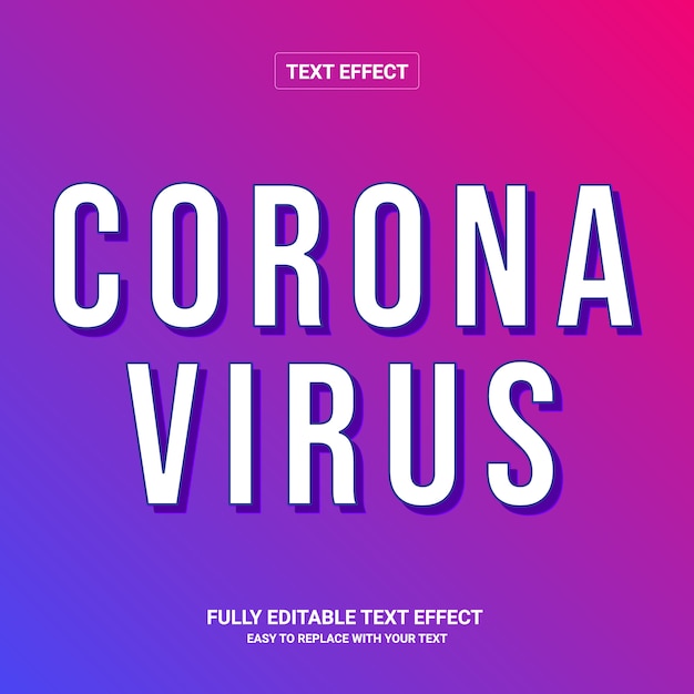 Corona-Virus-Texteffekt