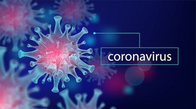 Coronavirus 2019-nCov, Element für medizinisches Konzept, Mikroskopvirus