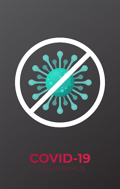 Coronavirus COVID19 Virus Flat Design Grafikvektor