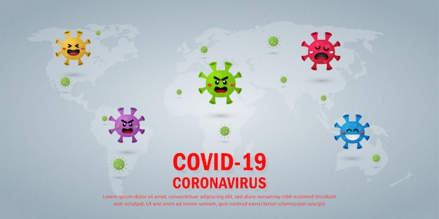 Coronavirus-konzept das coronavirus verbreitete sich auf der ganzen welt