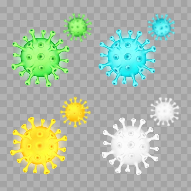 Coronavirus mit realistischen Viruszellen.