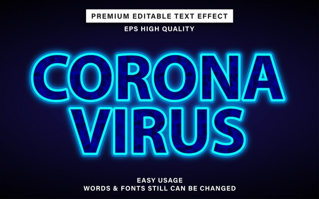 Coronavirus-texteffekt