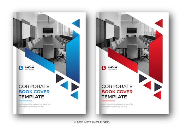 Corporate blau und rot Business Book Cover Broschüre Template-Design