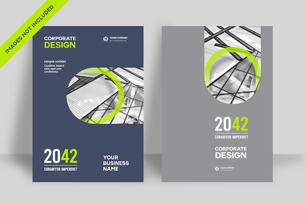 Corporate book cover design-vorlage in a4. kann an broschüre, geschäftsbericht, magazin, poster, geschäftspräsentation, portfolio, flyer, banner, website angepasst werden.