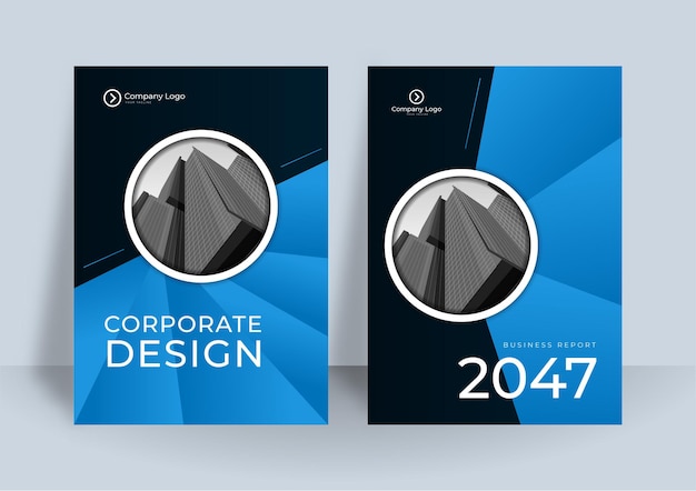 Corporate book cover design-vorlage in a4.