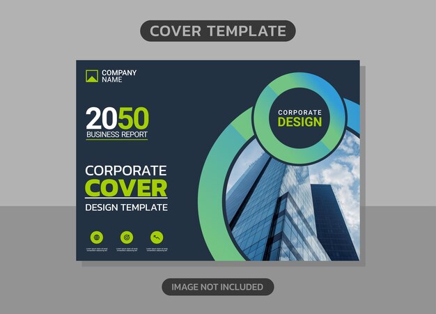 Vektor corporate book cover horizontales design