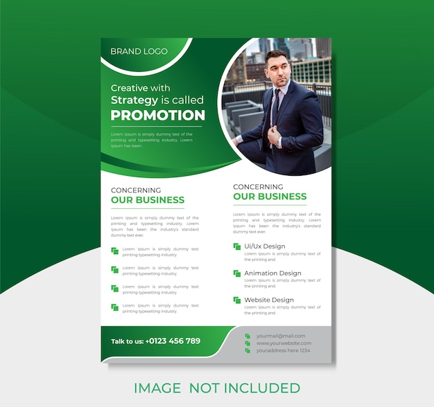 Corporate business a4 flyer-design-vorlage