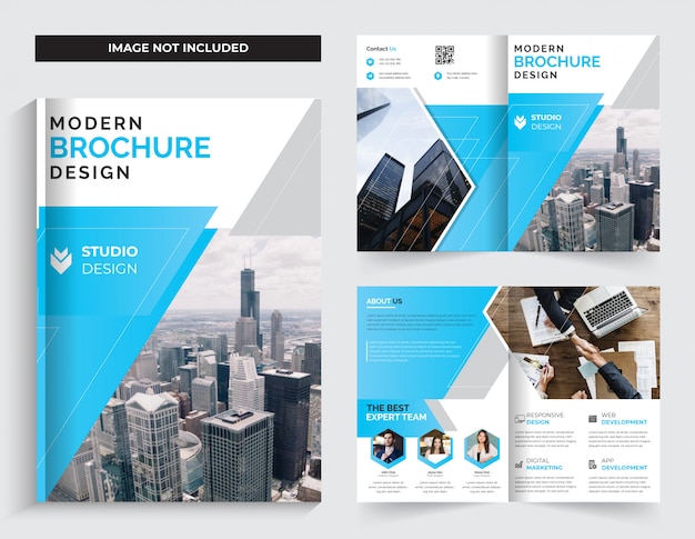 Corporate business bi-fold-broschürendesign