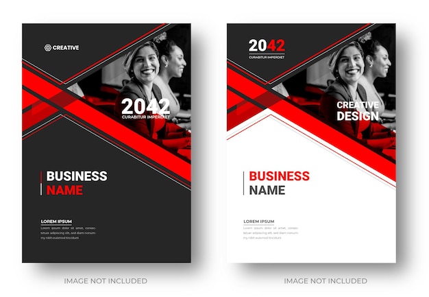 Corporate business book cover design-vorlage in a4