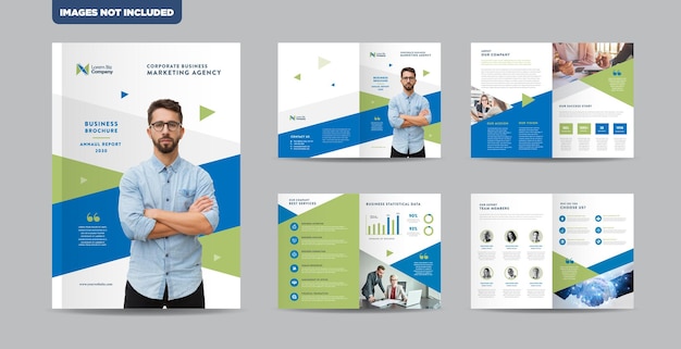 Corporate business broschürendesign oder jahresbericht und firmenprofil oder broschürenkatalogdesign