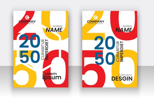 Corporate business buchcover-design-vorlagen-set