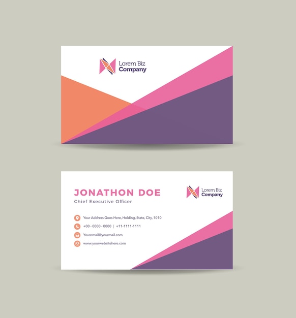 Corporate business card design oder visitenkarte und persönliche visitenkarte