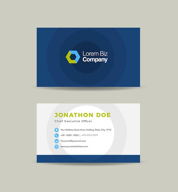 Corporate business card design oder visitenkarte und persönliche visitenkarte