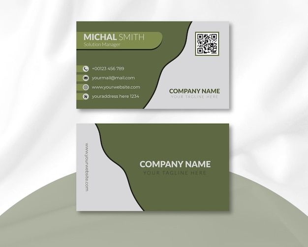 Corporate business card design und vektorvorlage