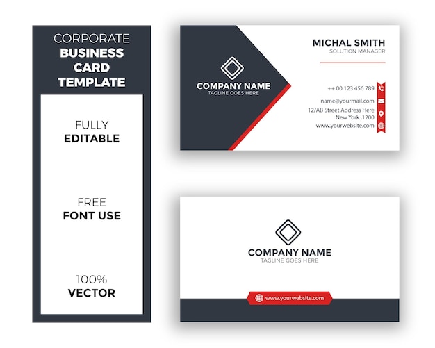 Vektor corporate business card design