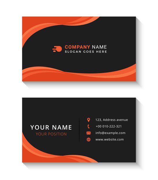 Corporate business card template-design vektor-illustration