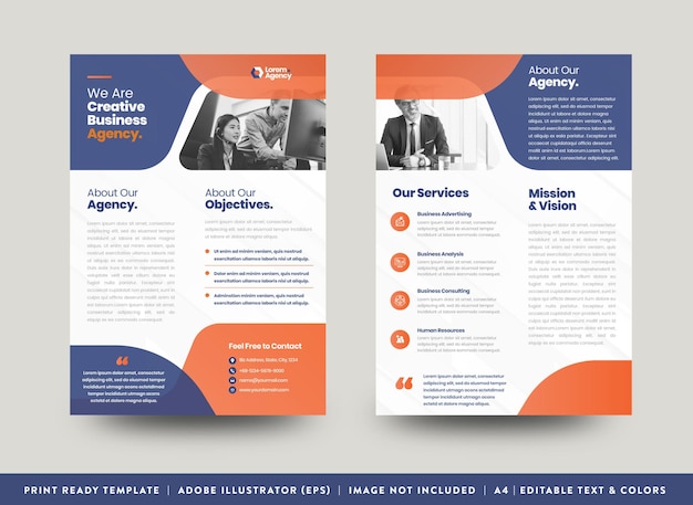 Corporate Business Flyer Design oder Handout und Faltblatt Design oder Marketing Sheet Brochure Design