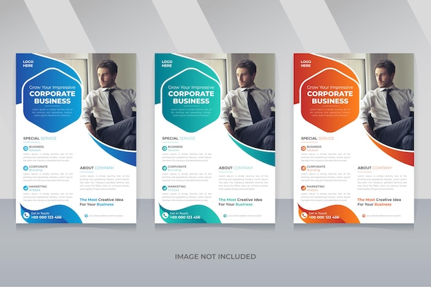 Corporate-Business-Flyer-Design und abstraktes Mehrzweck-Geschäftsplakat