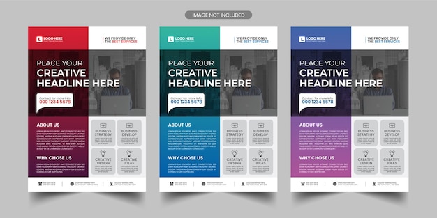 Corporate business-flyer-design und broschüren-deckblatt-vorlagen-design
