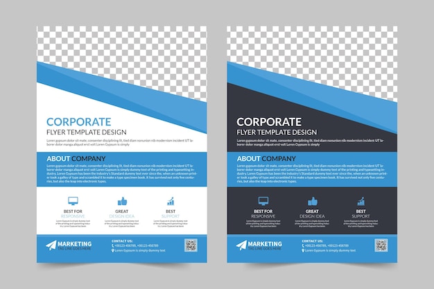 Corporate business flyer desing layout-vorlage im a4-format