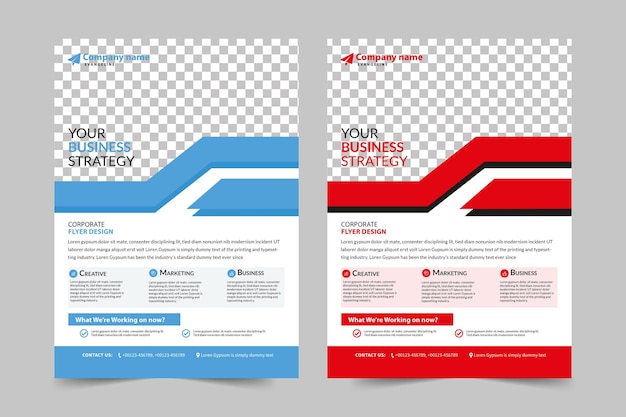 Corporate business flyer desing layout-vorlage im a4-format