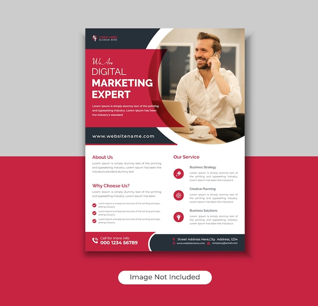 Corporate business flyer template design a4 größe vektor premium