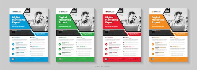 Corporate business flyer template-design business-flyer-vorlage mit minimalistischem layout