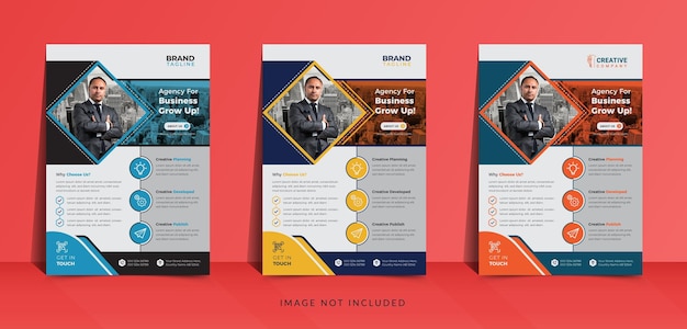 Corporate business flyer template-design-set mit business-poster-layout