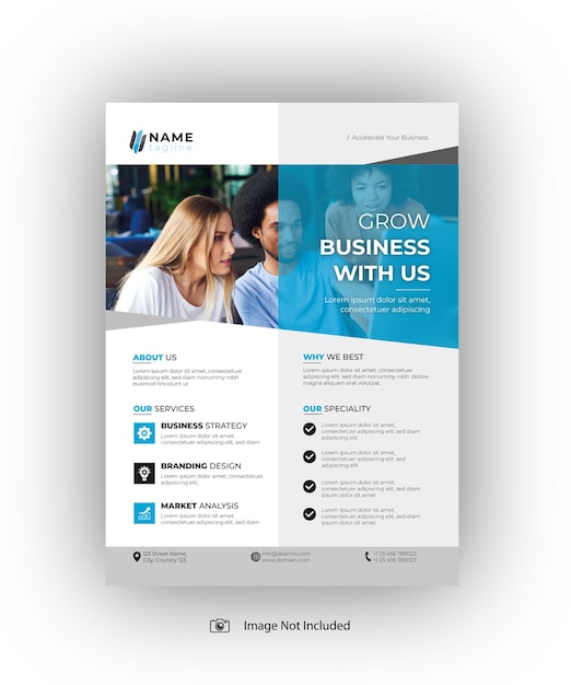 Corporate business flyer vorlage a4