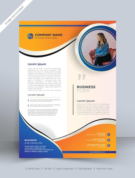 Vektor corporate business flyer vorlage, cmyk-farbe druckfertig