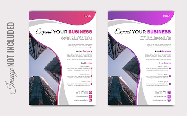 Vektor corporate business flyer-vorlagendesign