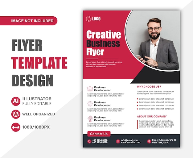 Corporate business flyer vorlagenvektor