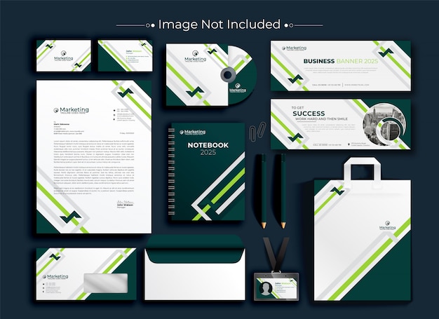 Corporate business identity briefpapier set