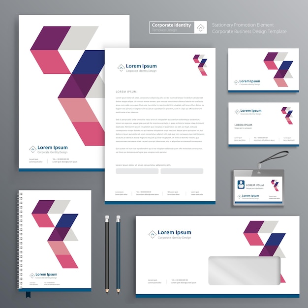 Corporate business identity template design briefpapier abstrakter hintergrund des vektors