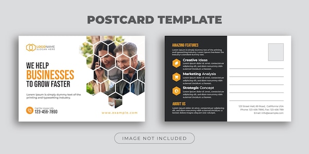 Corporate business-postkarten-template-design