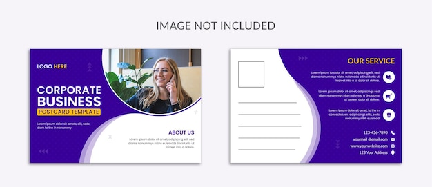 Corporate business-postkarten-template-design