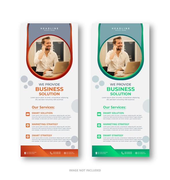 Corporate business roll-up-banner-design-vorlage