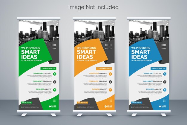 Vektor corporate business roll-up-banner stand-banner-vorlage