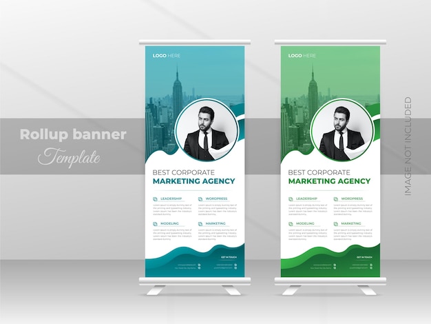 Corporate business roll-up-banner-vorlage design