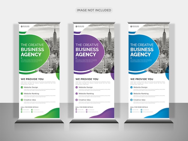Corporate Business Rollup- oder Pullup-Banner-Designvorlage