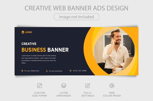 Corporate Business Social Media Cover Post abstrakte professionelle Website flache Design-Banner-Vorlage